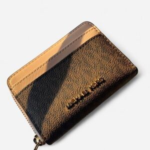 Michael Kors Pink and Brown Wallet